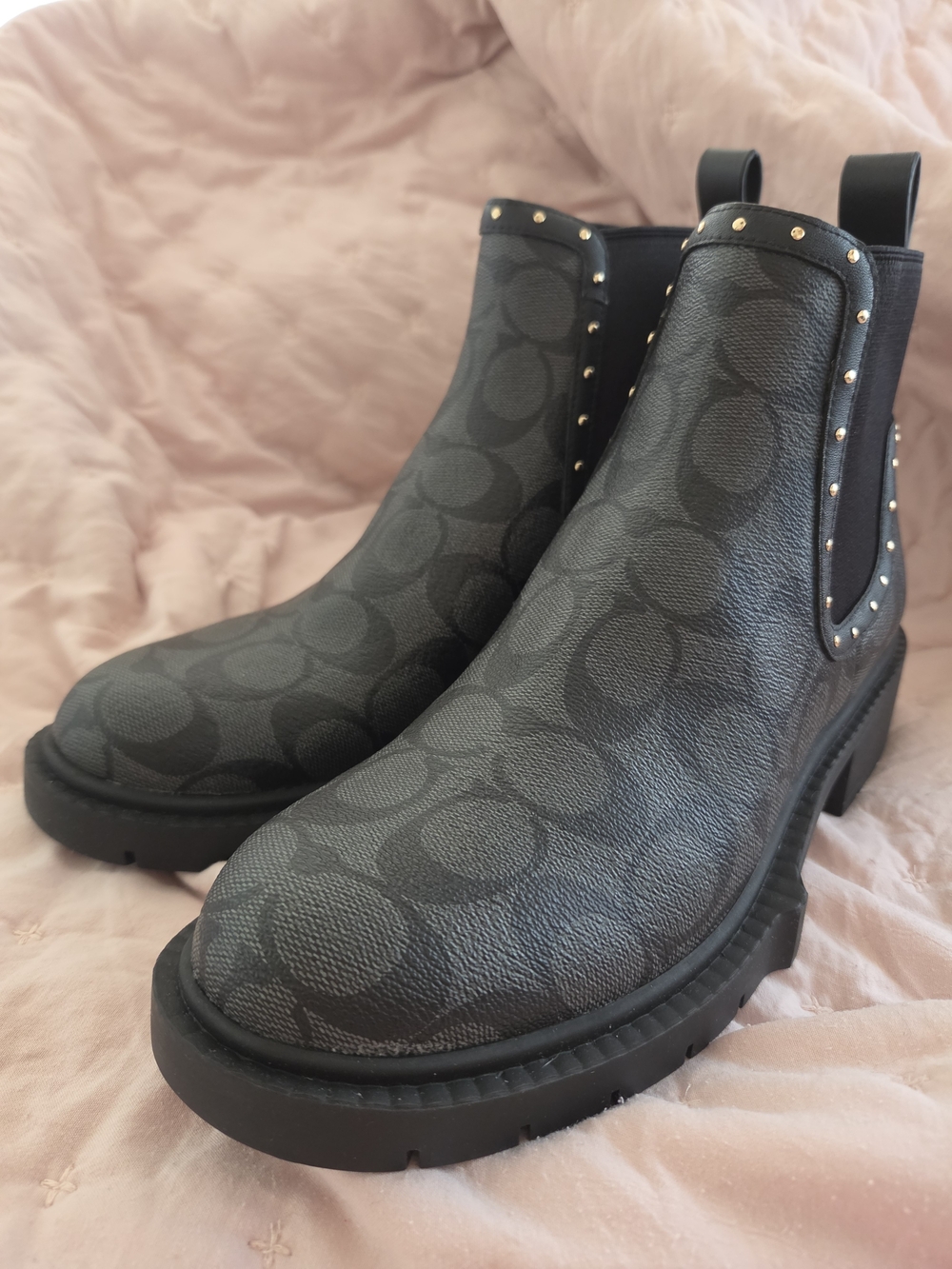 Coach Lory Signature Bootie with Stud Trim